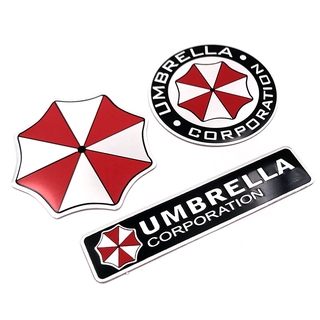 calcomanía 3D Resident Evil Umbrella Sticker de aluminio Emblem Cool Car Trunk Sticker de Metal con calcomanías autoadhesivas
