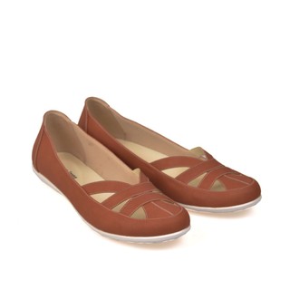 Java Seven - KJS 828 zapatos planos/último original cibaduyut original marrón zapatos planos de las mujeres