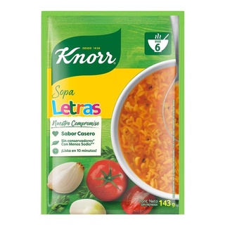 Sopa Instantánea Knorr Letras 143 Gr