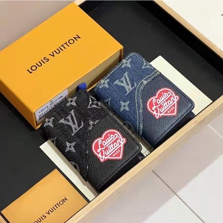 Disparo físico 100% original auténtico Louis Vuitton LV nueva billetera corta para hombre M81015 billetera de bolsillo con caja