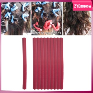 10 Pcs/Lot Foam Hair Roller Curl Self Grip Flexible Curling Rods Spiral Wavy Stylish Salon Hair Dressing Sponge Roller