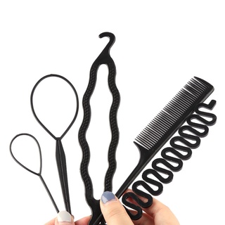 Diacha 8 unids/Set moda trenzado peluquería herramienta Clip de pelo rizador de pelo accesorios de peinado cola de caballo DIY magia estilo herramientas Bun rodillo Maker (8)