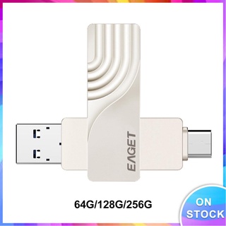❖Endless❖ EAGET CF30 USB 3.0 Flash Drive OTG USB 3.1 Type C Pendrive 256GB 128GB 64GB