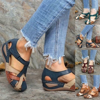 las mujeres sandalias impermeables león redondo femenino zapatillas al aire libre casual cómodo f0o5 (9)