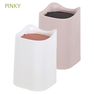 PINKY Mini Bote de basura de escritorio Con tapa|de basura Papelera puede Portátil Sala Cuarto Papelera de cocina Tarros de basura
