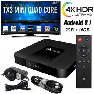 XUFENG1 2GB+16GB Smart TV Box 4K TV Receivers TV Box Android 8.1 HDMI Multimedia Player 1GB+8GB HD WIFI Media Player