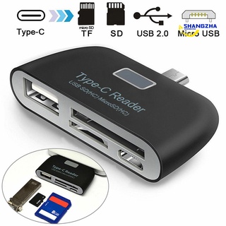 shangzha Universal Type C to USB 3.0 OTG Hub Adapter SD/TF Micro SD Memory Card Reader (1)
