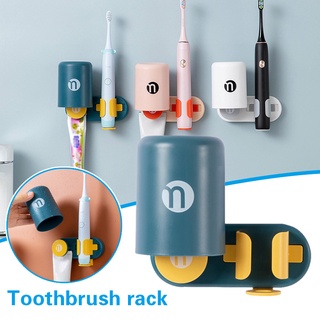Toothbrush Holder Wall Mounted Convenience Self-Adhesive Electric Toothbrush Stand for Bathroom