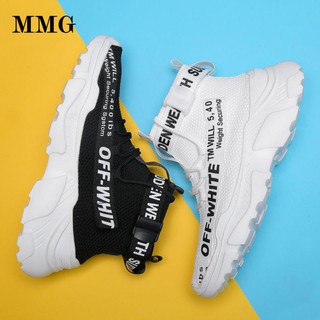 ◙☜ins high top shoes men spring new shoes men Korean style trendy mandarin duck shoes wild sports basketball shoes men Large size