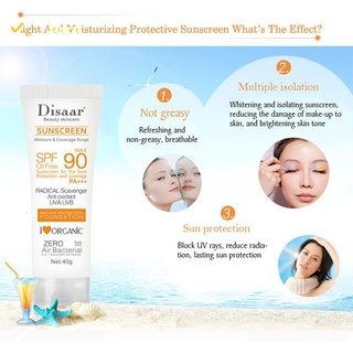 🌈[FN] Protector Solar Facial Cuerpo Blanqueamiento Crema De La Piel Protectora Anti-Envejecimiento control De Aceite Hidratante SPF 90 (8)