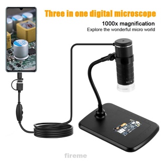 3 en 1 electrónico universal con soporte 8 leds 1000x magnificación microscopio digital