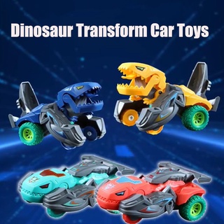 Transformation Dinosaur Mini 2 In 1 Car Robot Toy Anime Action Collision Transforming Model Deformation Vehicles Toy Gift for Children