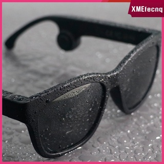 [XMEFECNQ] Wireless Bone Conduction Glasses Audio Glasses Handfree IP55 Waterproof Lightweight Sunglasses Call Compatible with IOS