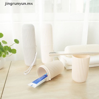 runyun travel cepillo de dientes taza de lavado taza enjuague bucal taza portátil de pasta de dientes conjunto de almacenamiento. (2)