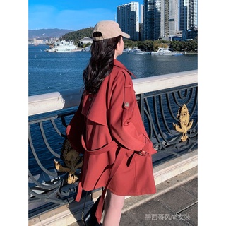 Cazadora Estilo coreano para mujer Gabardina corta elegante para mujer2021Primavera y otoño nuevo elegante alto sentido Popular estilo británico abrigo