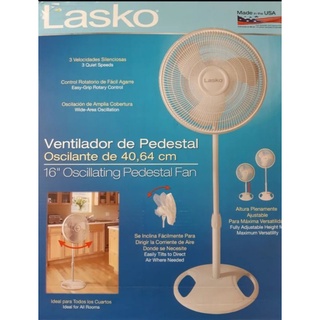 Ventilador de pedestal Oscilante marca Lasko de 16 pulgadas (1)