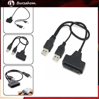 Bur_funda De disco duro SATA 7+15 pines 22 a cable Adaptador USB 2.0 2.5 HDD Laptop