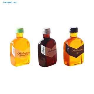 ianqumi Compact Dollhouse Drinks Bottle Miniature Whiskey Wine Bottle Imagination Cultivation for Entertainment