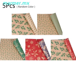 mar1 5 piezas rollo de papel de regalo de navidad papel de regalo kraft papel kraft bolsa de regalo