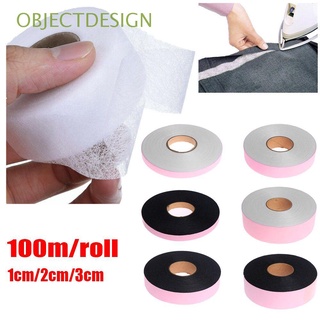 OBJECTDESIGN 100meters Liner Iron On Wonder Web Fabric Roll Single-sided Adhesive Non-woven Sewing DIY Turn Up Hem