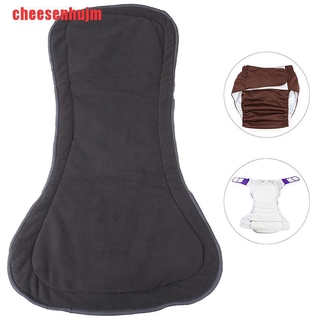 [cheesenhujm]Adult Bamboo Charcoal Cloth Diaper Insert Pad Reusable Liner Nappy Liner 4Layer