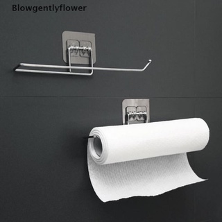 blowgentlyflower - soporte de toalla de papel debajo del gabinete, soporte de pared de acero para dispensador de diseño de cocina bgf