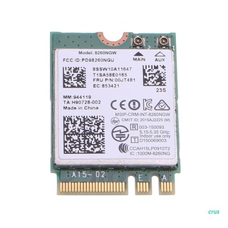 crus para intel 8260ngw 2.4g/5g tarjeta de red inalámbrica ac wifi conector de tarjeta bt-4.2