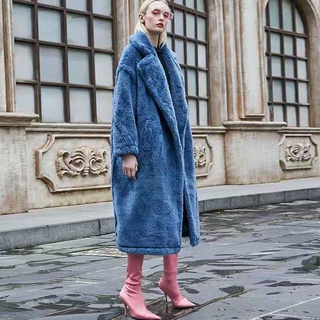 nueva piel de lana integrada de gama alta engrosamiento de las mujeres abrigo