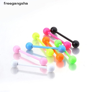 [freegangsha] 8 piercings de acero inoxidable para la lengua, piercings de cuerpo, barra, joyería corporal fdjc