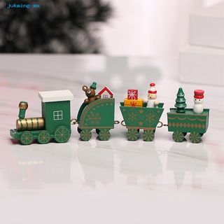 jukming madera Mini tren de madera lindo de madera Mini navidad tren decoración de larga duración para fiesta