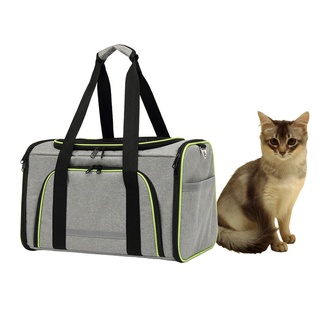 [july only] porta gatos expandible plegable transpirable espalda delantera expandir bolsa de transporte gato pequeño perro senderismo viaje mochila (8)