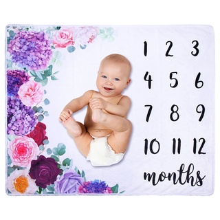 realmaa - manta de franela para bebé, fotografía mensual, foto recién nacido, hito (8)