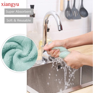 Xiangyu 10 piezas de microfibra súper absorbente para cocina, paño alto, eficiencia, vajilla, limpieza, toalla de cocina, Color aleatorio (2)