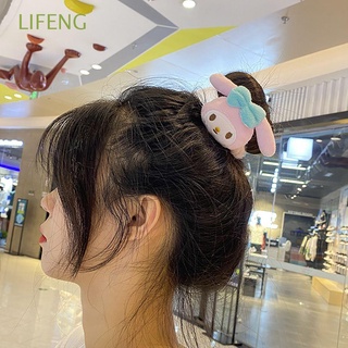 LIFENG Dulce Scrunchies de pelo de dibujos animados Elástico Anillo de pelo de mujer Titular de cola de caballo Accesorios para el cabello Felpa Para chicas Lindo Liga para el cabello Conejo Cuerda de pelo estilo coreano