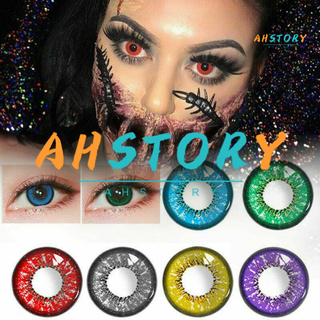 ahstory 1 Pair Big Eyes Cosplay Unisex Fashion Natural Comfort Coloured Contact Lenses