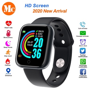 Smart Watch Y68 Impermeable Bluetooth Deporte SmartWatch Fitness Tracker Pulsera Para Hombres Mujeres Podómetro Frecuencia Cardíaca Inteligente