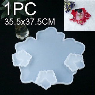 1pc New Tea Tray Coaster Mold Silicone Resin Agate Mold DIY Craft Epoxy Mould ☆shbarbieHao