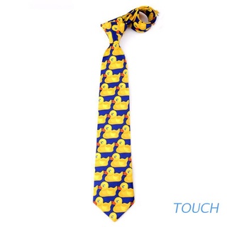 Tocar hombre divertido Pato amarillo impreso corbata imitación De Seda Cosplay fiesta traje De negocios lazos De corbatas muestra accesorios De boda