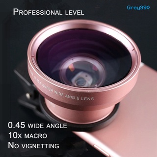 grey990 universal tres en uno teléfono móvil ojo de pez gran angular macro lente para selfie