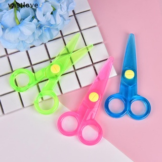 [vastlove] tijeras de seguridad de calidad para cortar papel, tijeras de plástico, juguetes hechos a mano para niños.