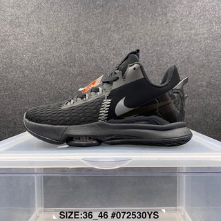 Nike Lebron Witness 5 James es testigo de las zapatillas de baloncesto deportivas de quinta generación para hombres y mujeres, todas negras
