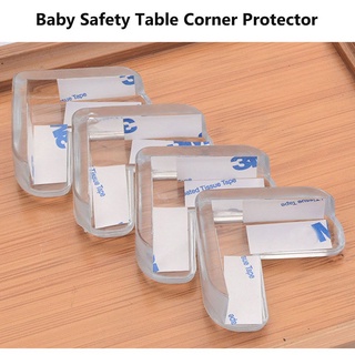 SUSHEN 4Pcs Suave Borde Protección Bebé Anticolisión Tira De Esquina Guardias Escritorio Silicona Seguridad Niños Mesa De Protector (4)