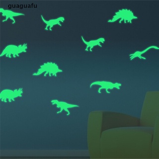 guaguafu 9 unids/set glow in the dark luminoso dinosaurios pegatinas niños habitación arte pared decoración mx (4)