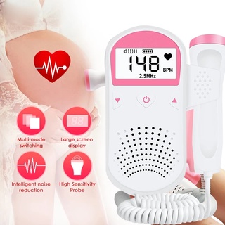 [Gratis] LCD Fetal Doppler Mejorado Hogar Embarazo Monitor De Frecuencia Cardíaca Bebé Detector Sin Radiación