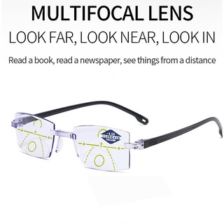 sin montura progresiva bifocal gafas de lectura hombres mujeres 2021 anti luz azul multifocal gafas presbiópicas marcos irrompibles