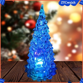 [nuevas llegadas] luz led árbol de navidad acrílico brillo pequeña lámpara charm alimentado con pilas año nuevo cambio de color para la sala de estar de navidad (7)