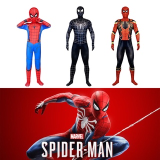 Spiderman No Way Home Amazing Iron Black Spider-man Cosplay Traje Mono Para Niños Y Adultos (4)