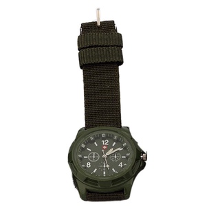 Reloj De pulsera deportivo De cuarzo con esfera Verde Militar Militar color sólido