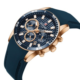 (Brand nova)recompatible 83005 reloj De pulsera De cuarzo para hombre con correa De silicona con 6 puntos/calendario (8)