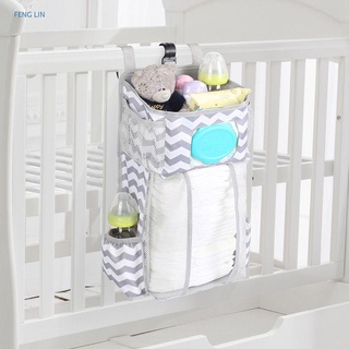 KISSLIFE Durable Crib Bed Diaper Pocket Breathable Nappy Organizer Pocket Hanging Storage Bag New Portable Nappy Bag Multi-function Bedding Nursing
